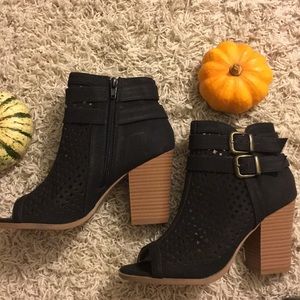 Brash Peep-Toe Booties