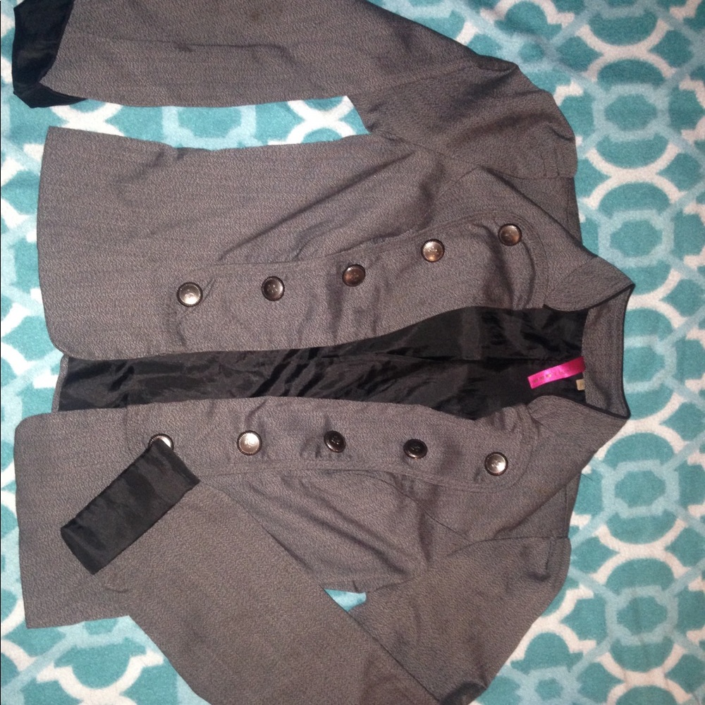 Gray Military Blazer
