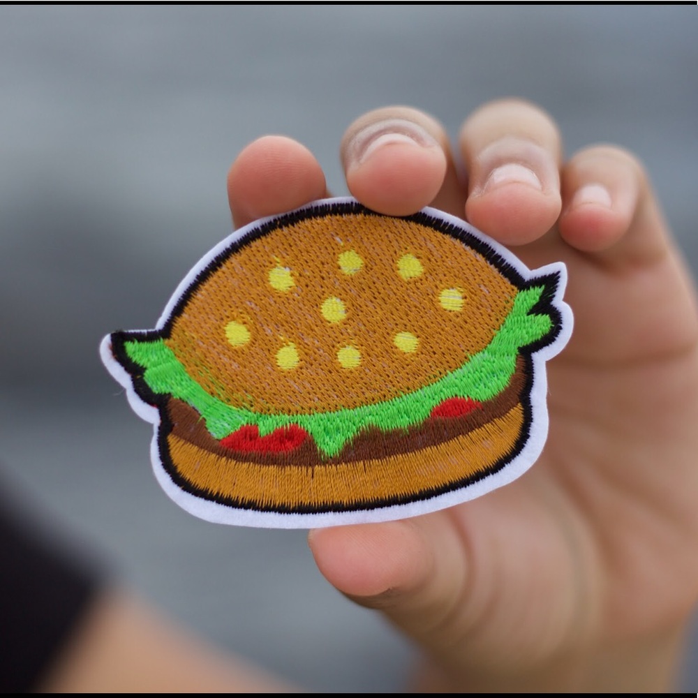 Hamburger Iron on Patch