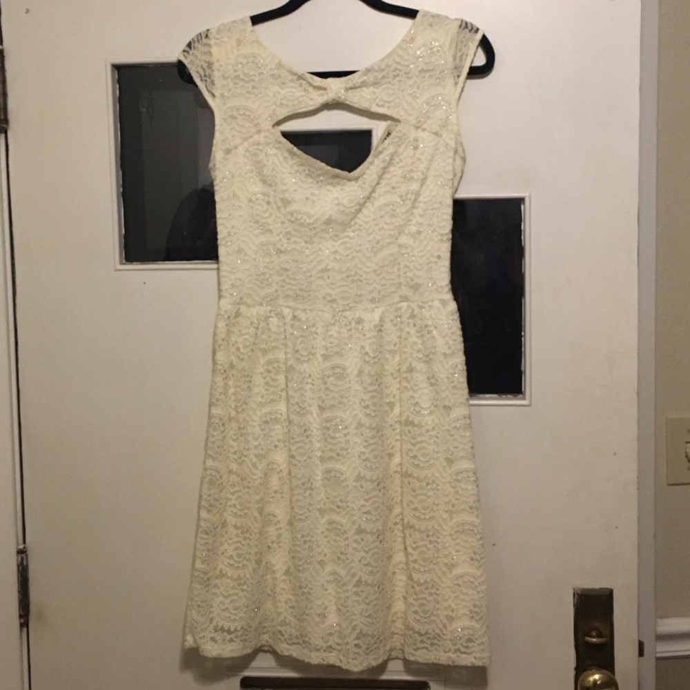 White lace formal dress