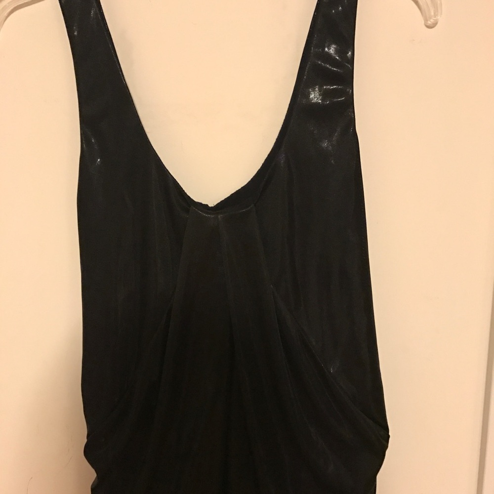 A black Leeza tank top