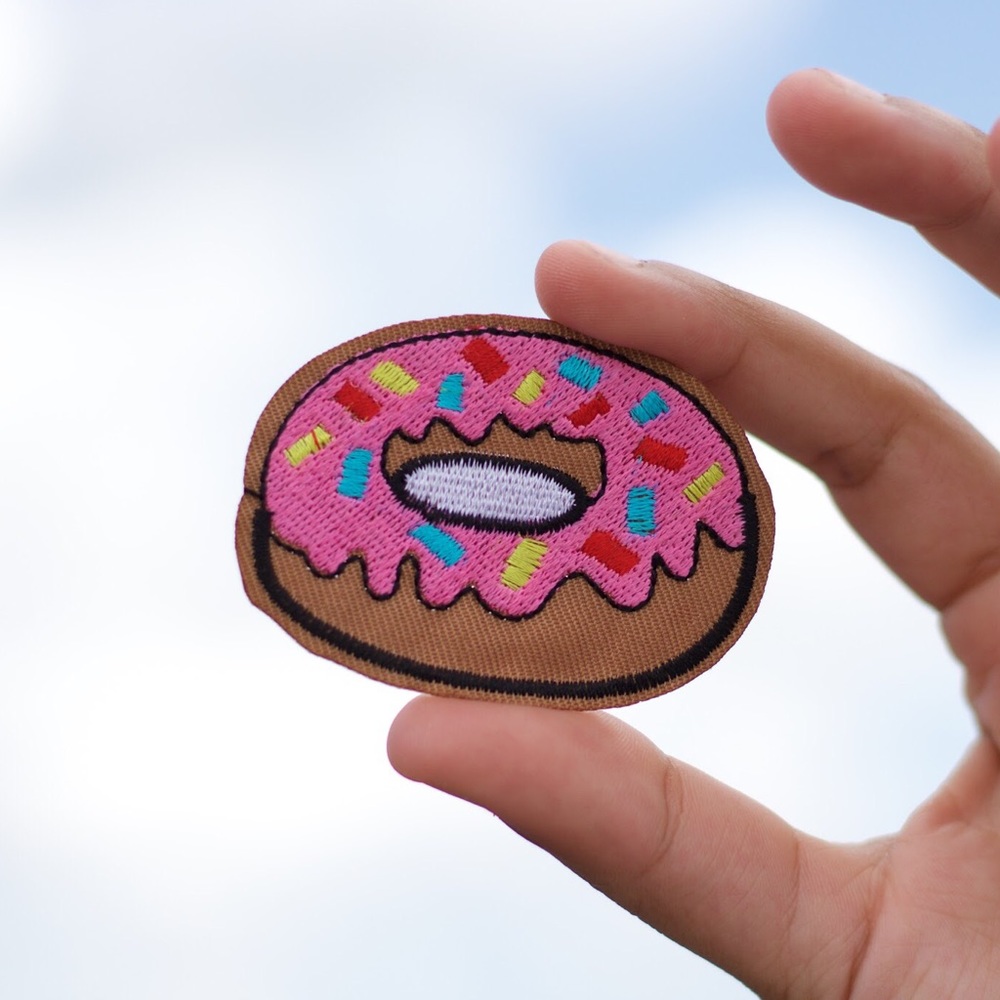 Sprinkle Donut Iron on Patch