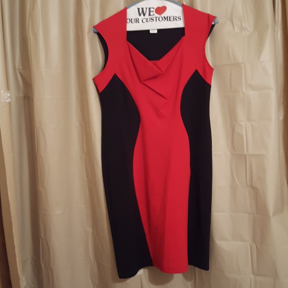 Sizzling Red & Black Dress! Size L
