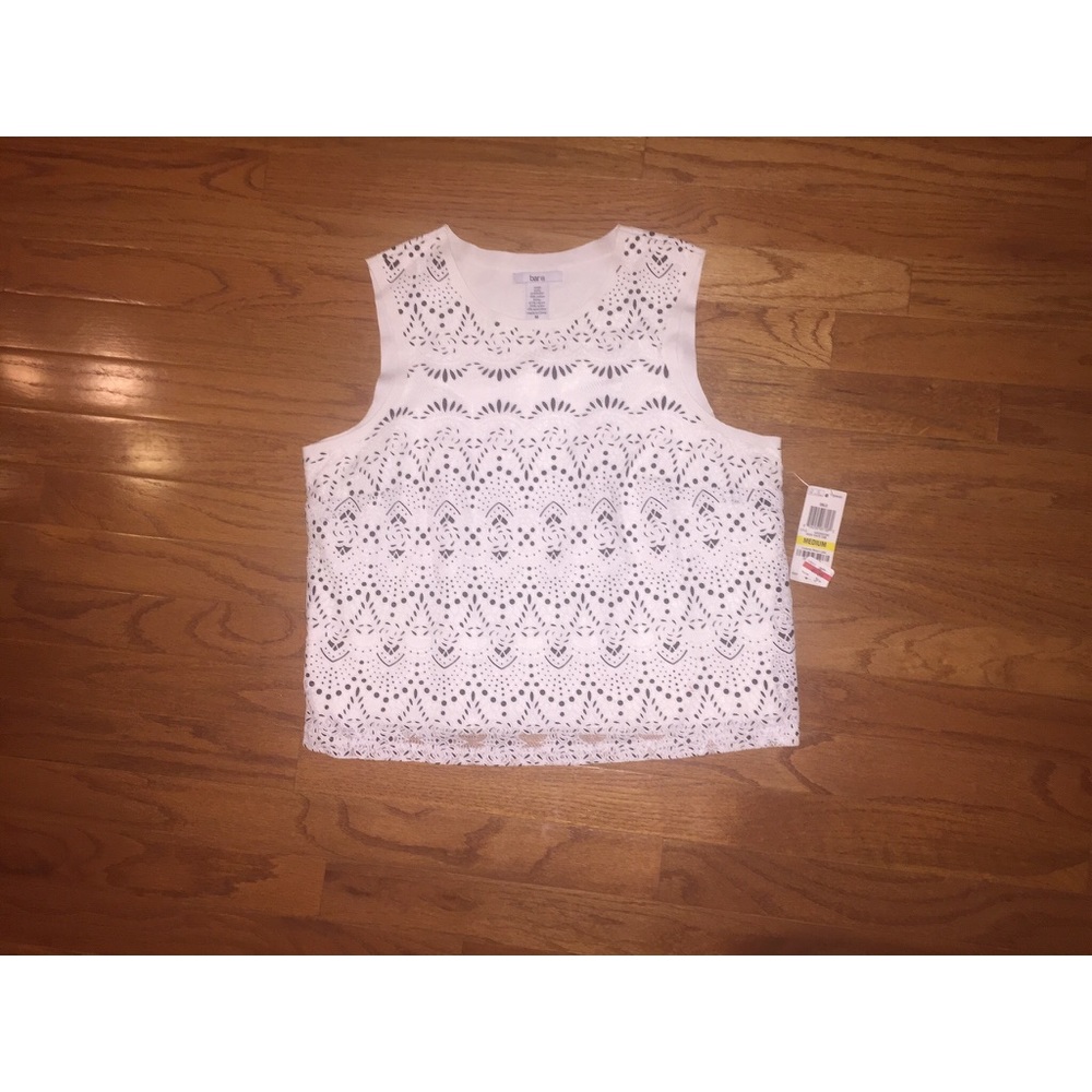 Black & White Lace Shell