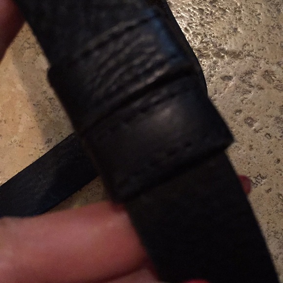 Leather upper belt with silver clasp - Picture 4 of 4