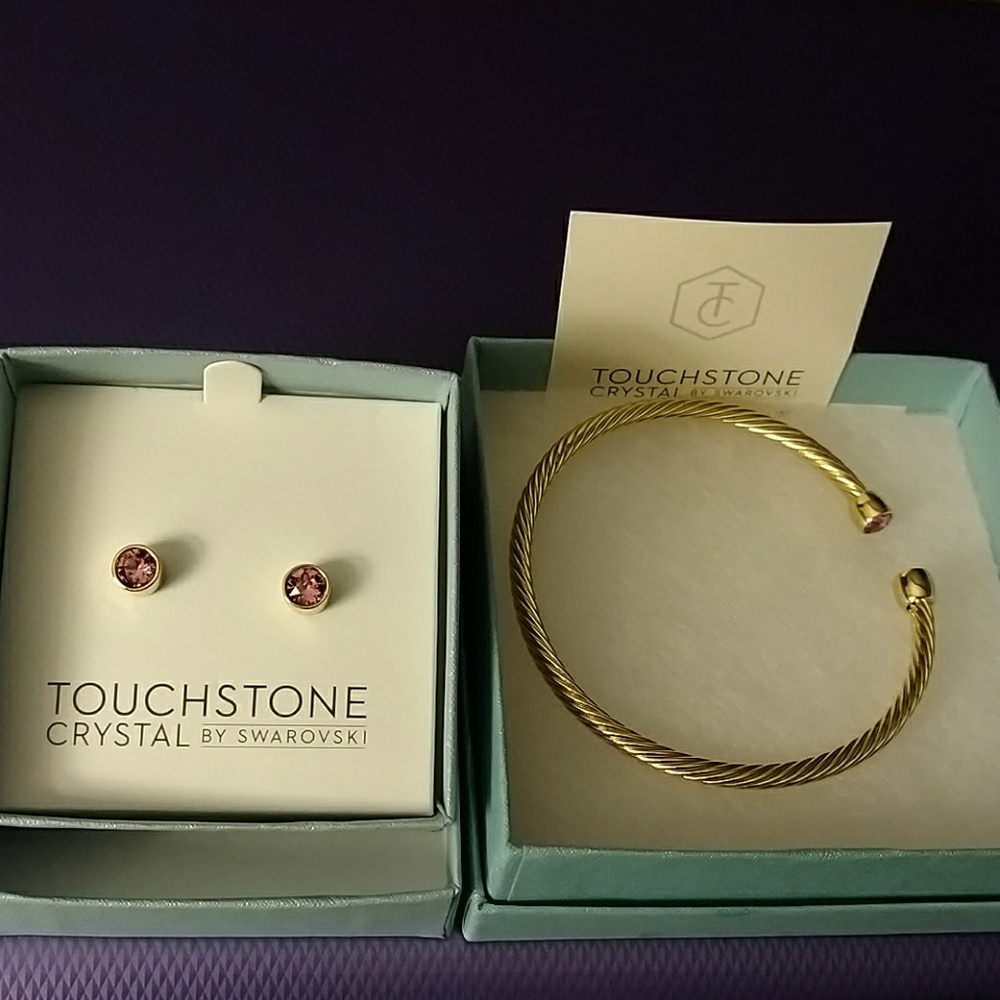 ***SOLD Touchstone Bangle and Earring Set