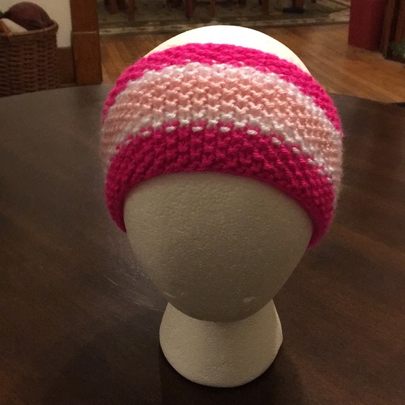 Pink & White Headband/Earwarmer - Picture 2 of 3