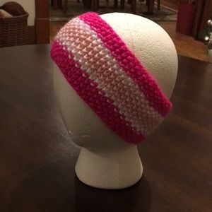 Pink & White Headband/Earwarmer