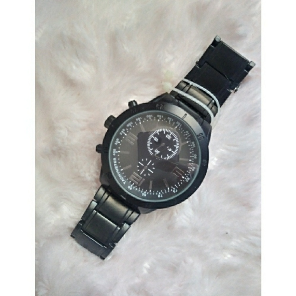 Black stainless steel watch