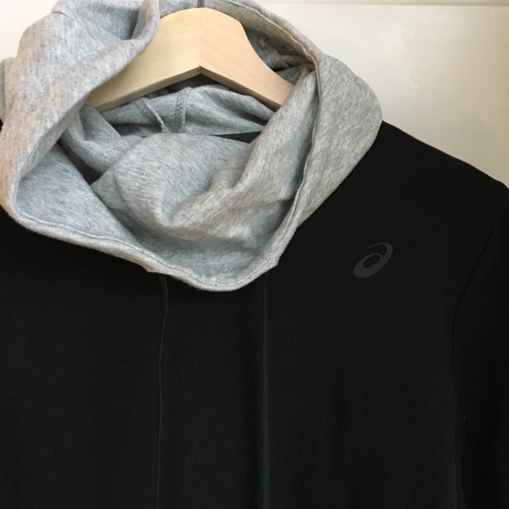 ASICS Black and Gray Hoodie