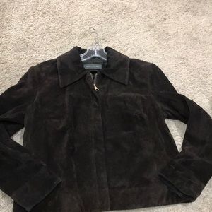 Brown Suede Jacket, Zipper up in the front!