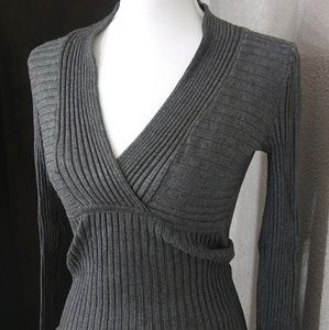 INC International Concepts Ribbed Wrap Sweater