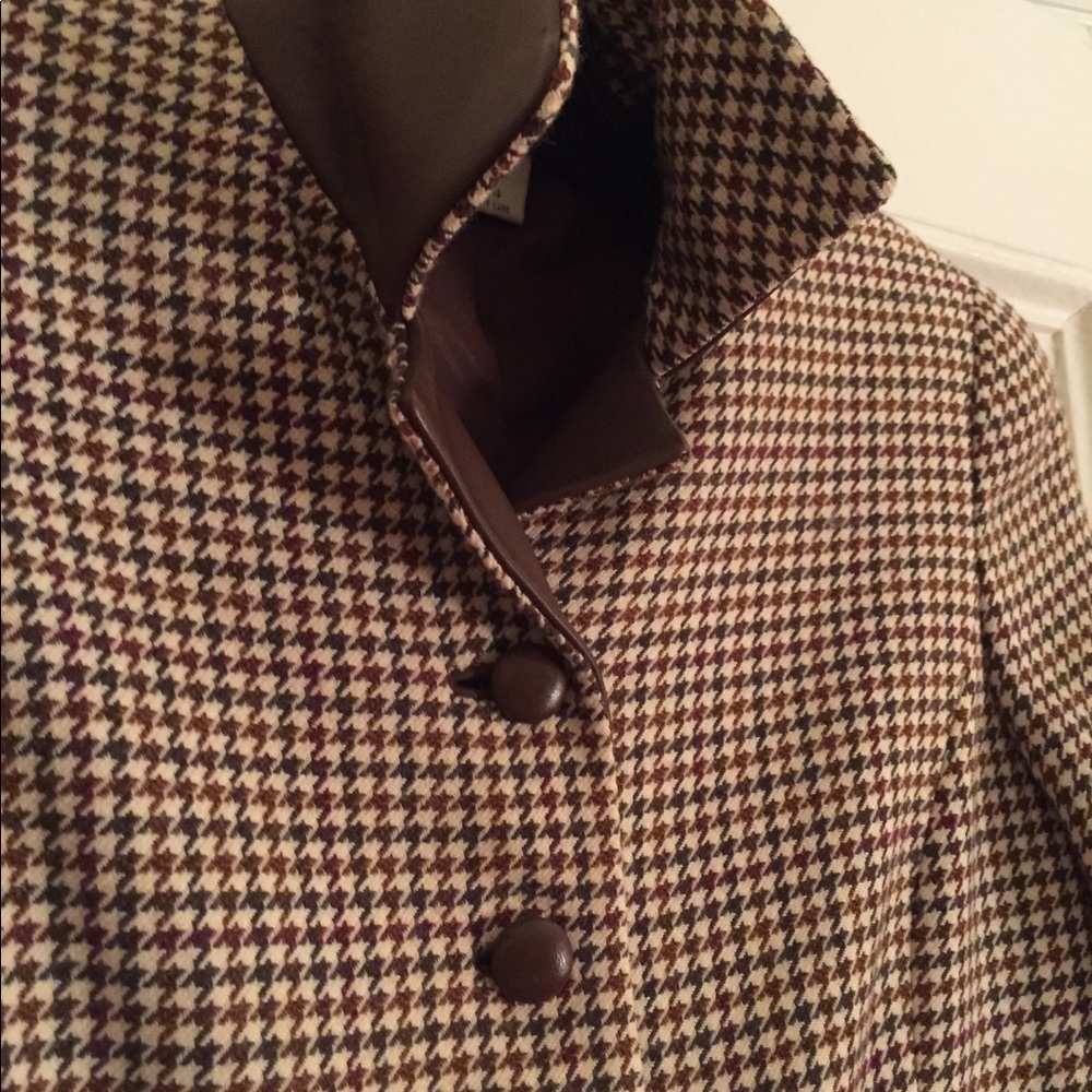 Equestrian chic: Carlisle leather-trimmed jacket,