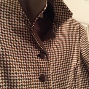 Equestrian chic: Carlisle leather-trimmed jacket,