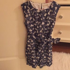 Girls Blue and white heart dress