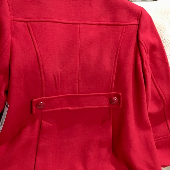 Jcp New Fully Lined Red Pea Coat XLT - Picture 6 of 6