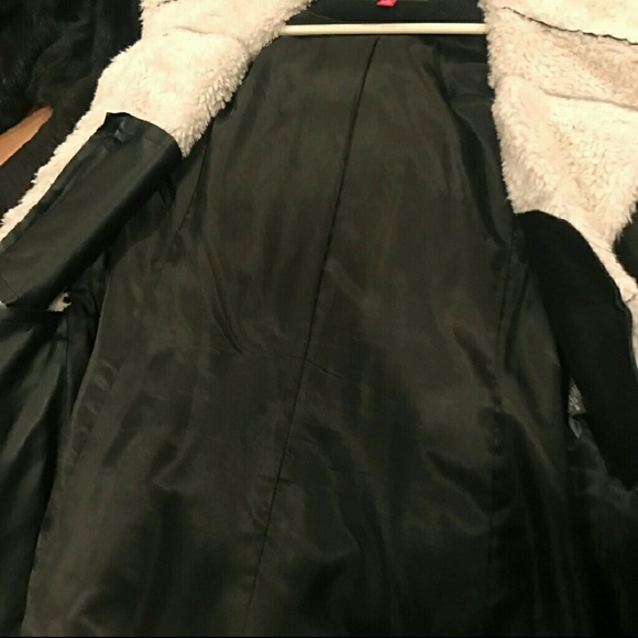 🍁 VINCE ❄️ Sherpa Wool V leather suede Christmas coat 🎄 S&ISOsizeL - Picture 6 of 11