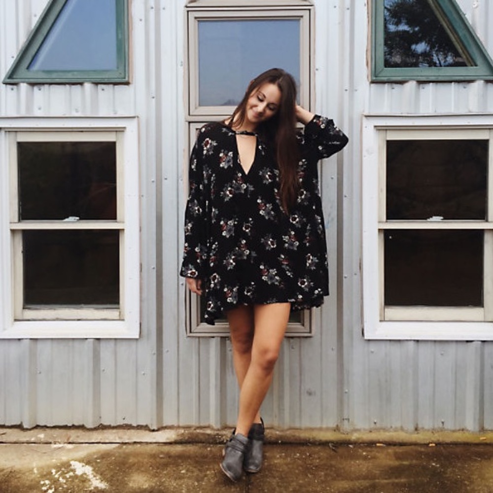 Free People Retro Print Swing Tunic - Picture 1 of 8