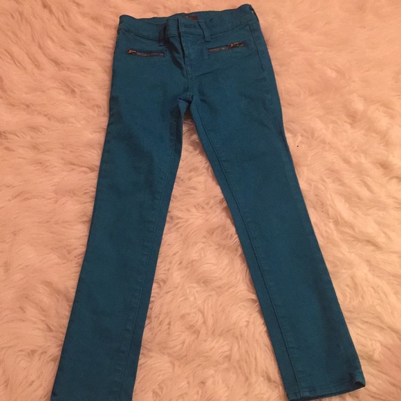 Girls 7 for all mankind turquoise jeans - Picture 1 of 2