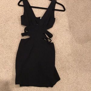 Black mini dress