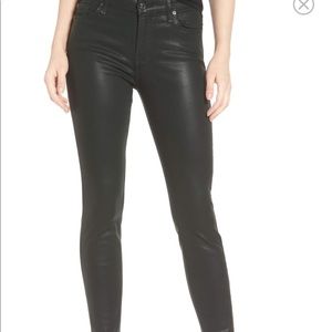 7 For All Mankind Coated Skinny Jeans