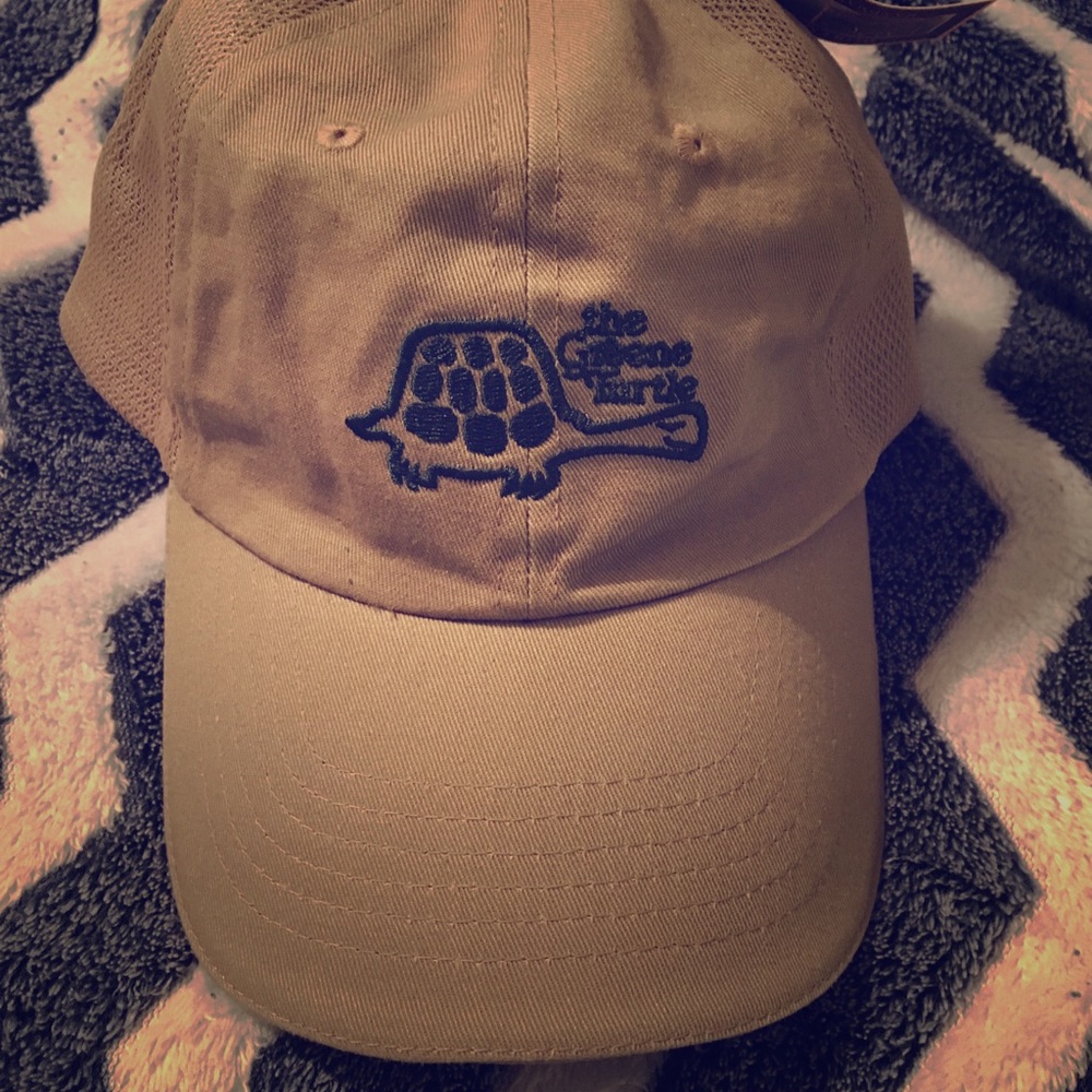 🍍Green Turtle Hat Adjustable Beige Green Mesh