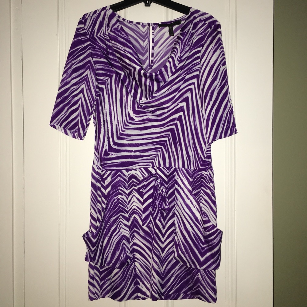 BCBG purple zebra print dress