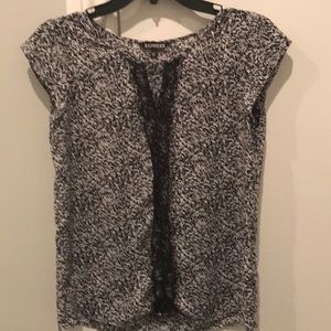 Printed blouse with lace! Barely worn!