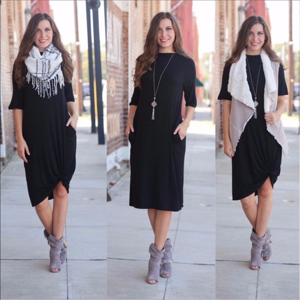 ✨BLACK KNIT DRESS
