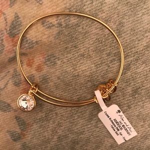 NWT Alex and Ani Birthstone - April - Yellow Gold