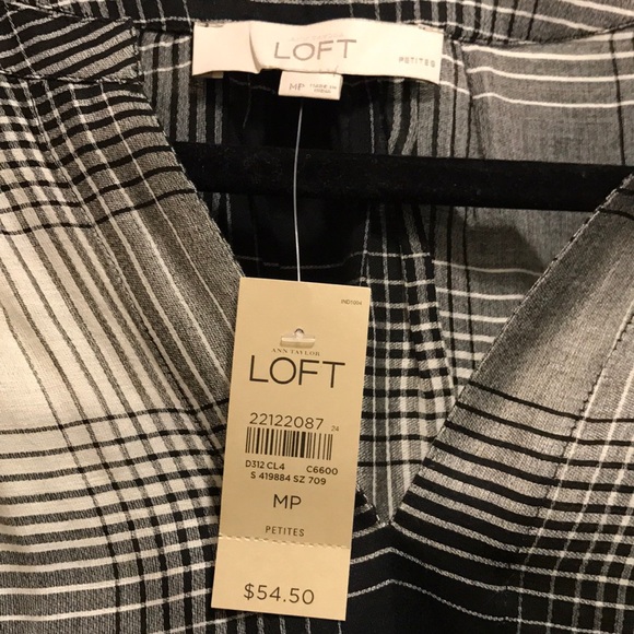 Loft woven plaid blouse - Picture 2 of 4