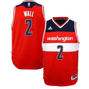 Wizards John Wall Red Swingman Basketball Jersey