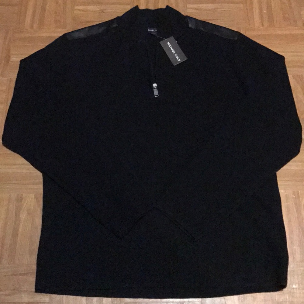 Michael Kors Men's Merino Wool Quarter-Zip Sweater