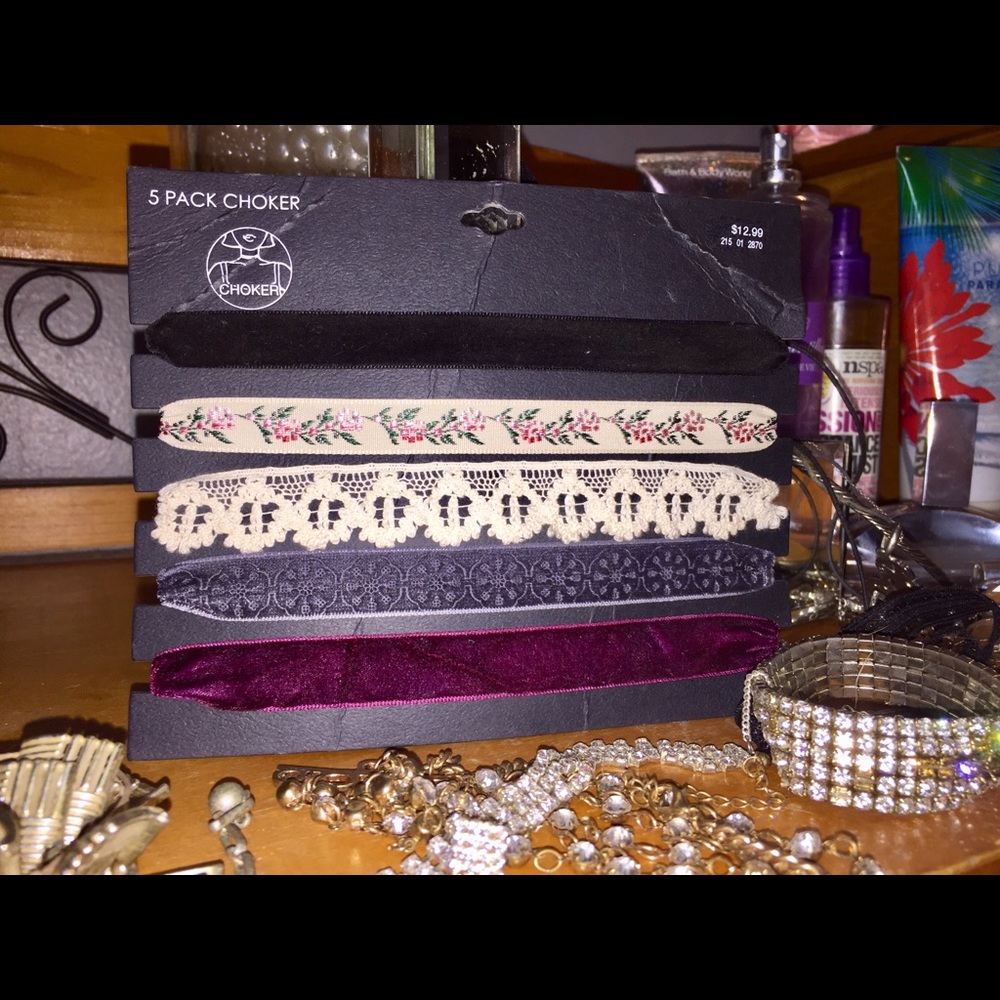 5 pack of cute new chokers