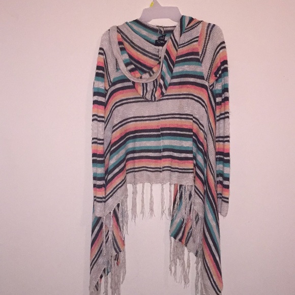 Stripped hoodie cardigan. - Picture 2 of 3