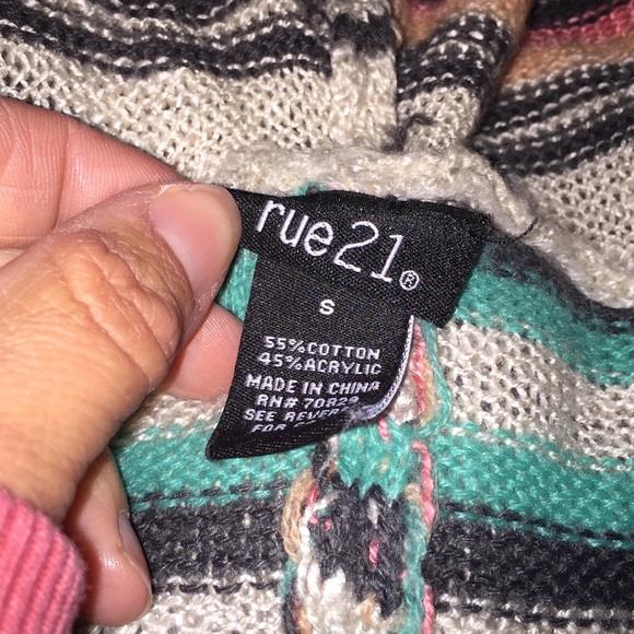 Stripped hoodie cardigan. - Picture 3 of 3