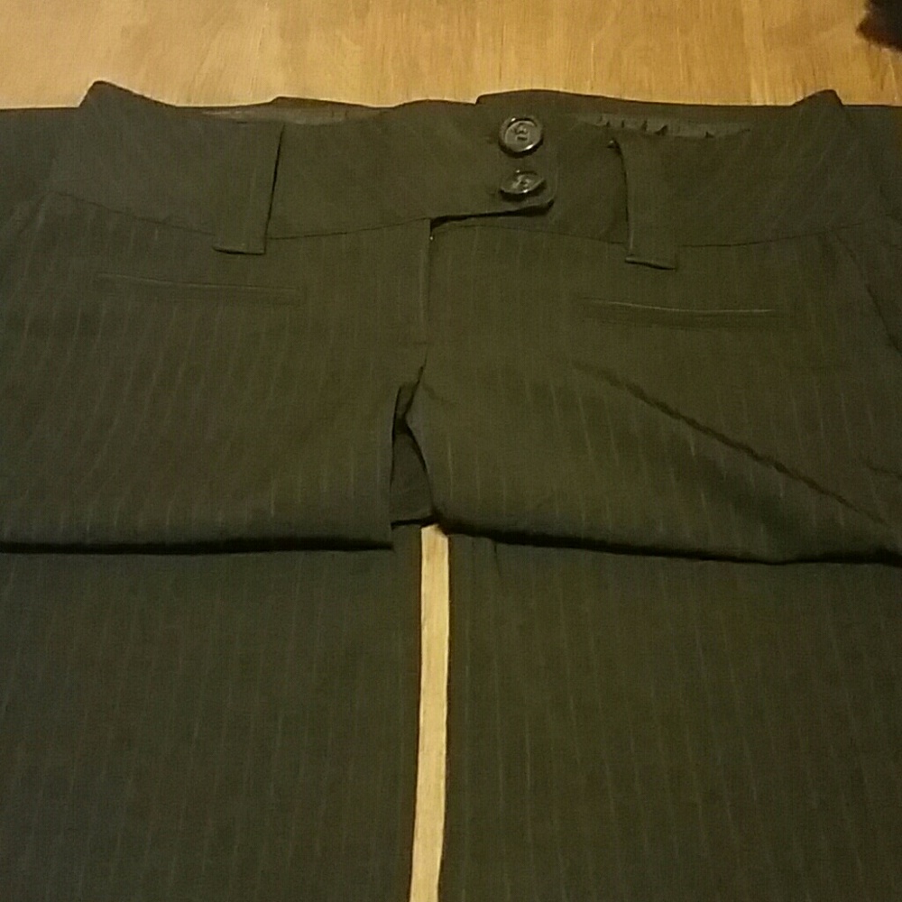 Size 7 black pinstripe dress pants