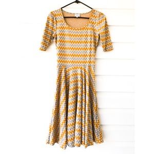 LuLaRoe Chevron print Nicole Dress