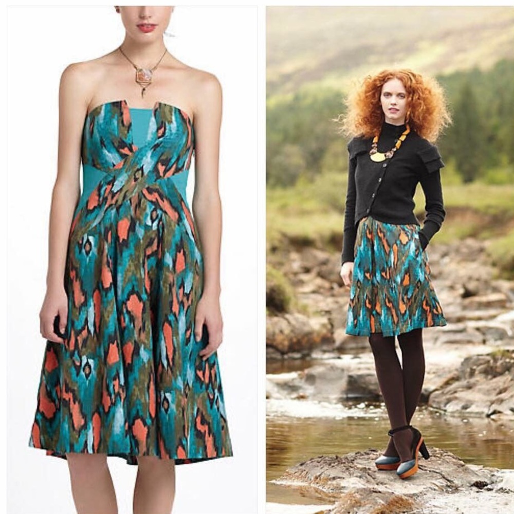 {Anthro} Girls from Savoy Ikat Dress 0