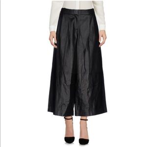 Tibi Wide Leg Leather Pants