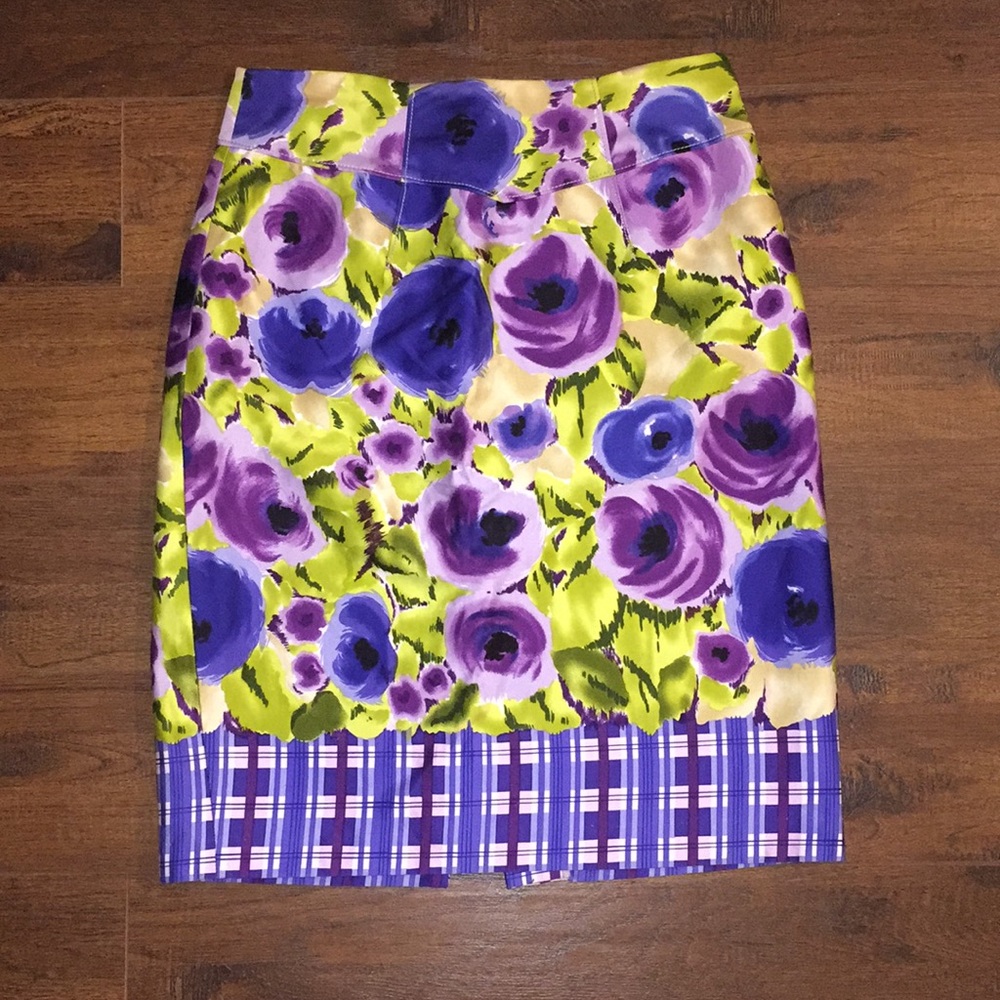 Anthropologie floral pencil skirt