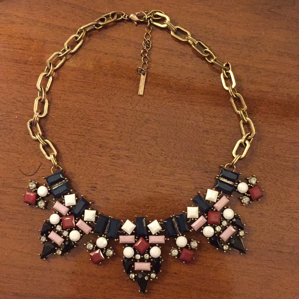 Statement jeweled necklace