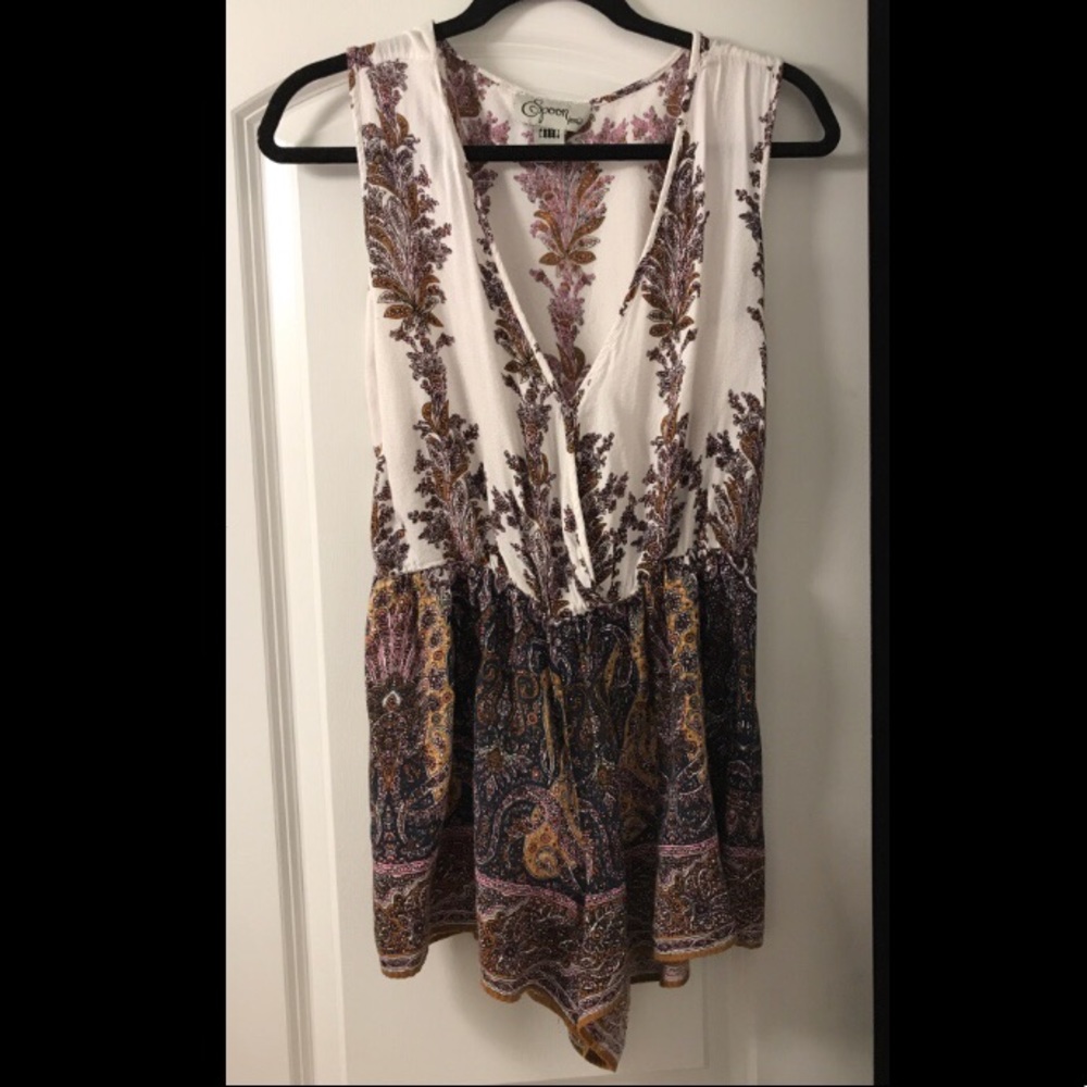 Floral design romper