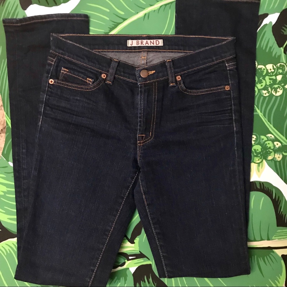J.Brand Mid Rise straight leg jean in Ink