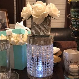 Glass Chandler with top glass flower holder