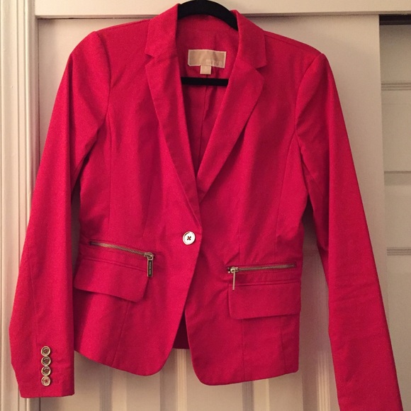 Red Michael Kors blazer size 4 - Picture 1 of 5