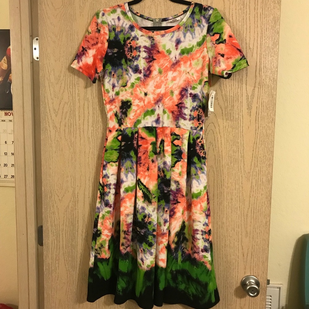 Lularoe Amelia Tie Dye Dress