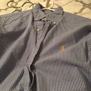 Long sleeve button down polo