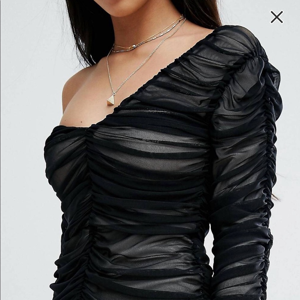 NWT ASOS Off the Shoulder Ruched Dress