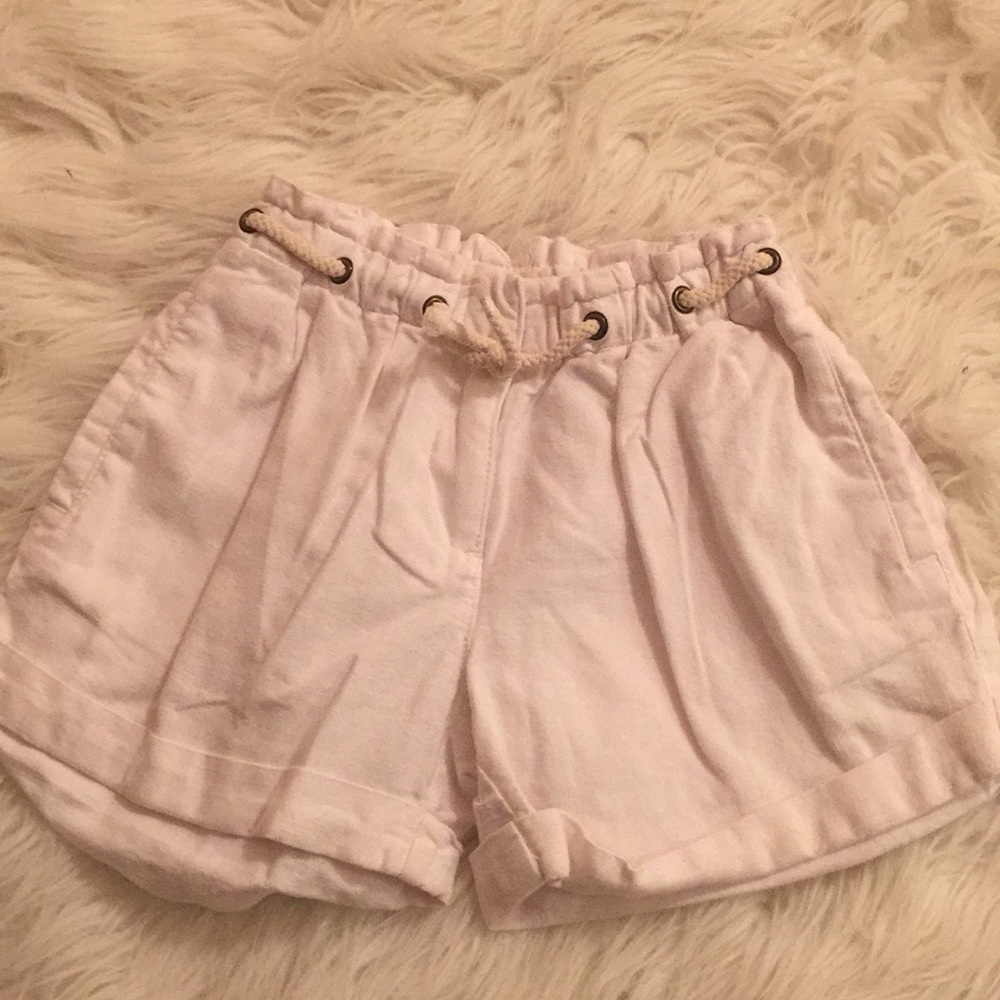 Crewcuts white linen shorts